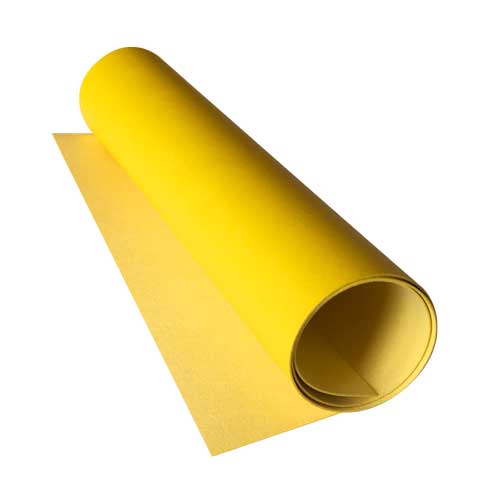 Eko skóra cięta, kolor Żółty, rozmiar 50cm x 15cm  - Fabrika Decoru