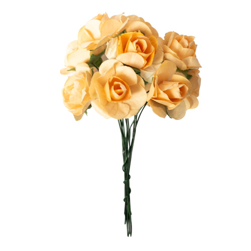 Blumenstrauß aus kleinen Rosen, Farbe Gelb, 12 Stk - Fabrika Decoru