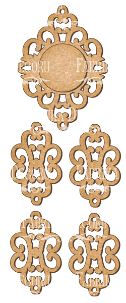 set of mdf ornaments for decoration #84