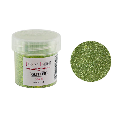 Glitzer, Farbe Gras, 20 ml - Fabrika Decoru