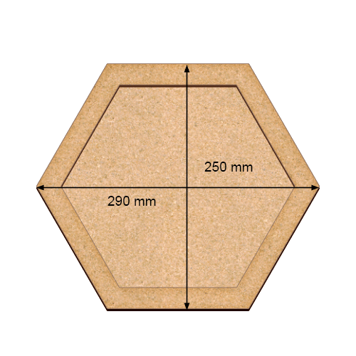 Kunstkarton Hexagon, 29cm x 25cm - foto 0  - Fabrika Decoru