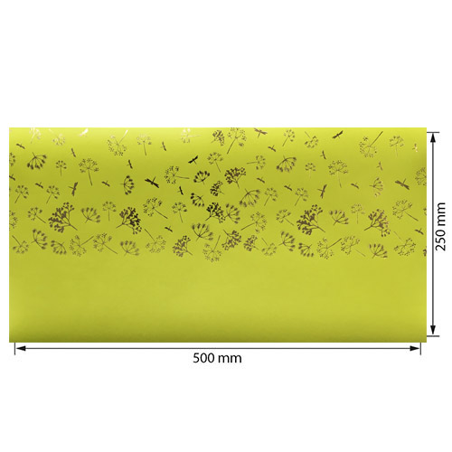 Skóra PU do oprawiania ze złotym wzorem Golden Dill Jasnozielony, 50cm x 25cm  - foto 0  - Fabrika Decoru
