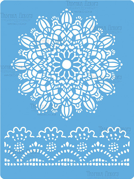 Stencil for crafts 15x20cm "Delicate lace 2" #185