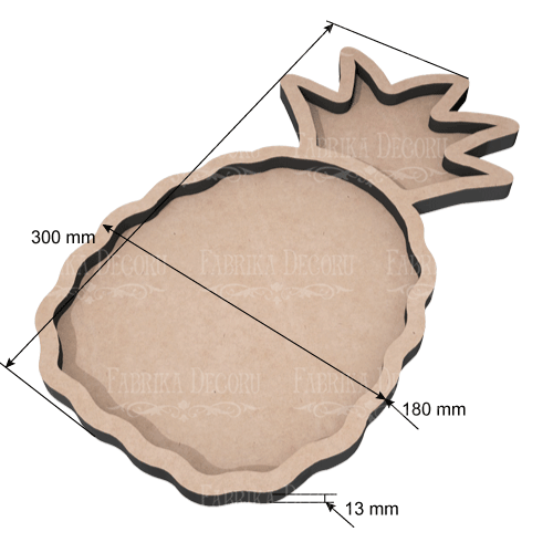 Mix box Falista ananas, 30x18cm - foto 1  - Fabrika Decoru