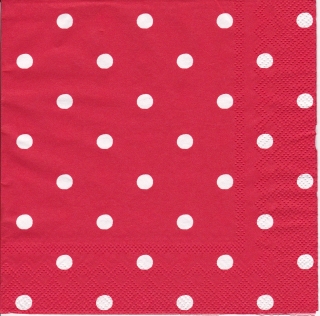 Decoupage napkin "White pea on red"