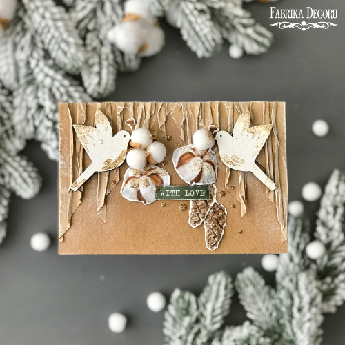 Zestaw DIY do stworzenia 5 kartek okolicznościowych "Cozy Christmas" 10cm x 15cm z tutorialami od Svetlany Kovtun, kraft - foto 7  - Fabrika Decoru