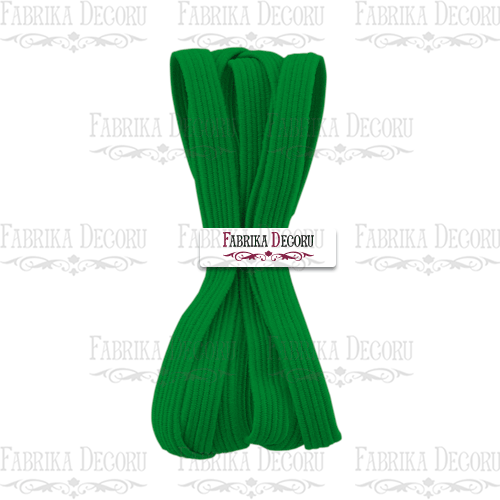 Elastyczny sznurek płaski, kolor zielony - Fabrika Decoru