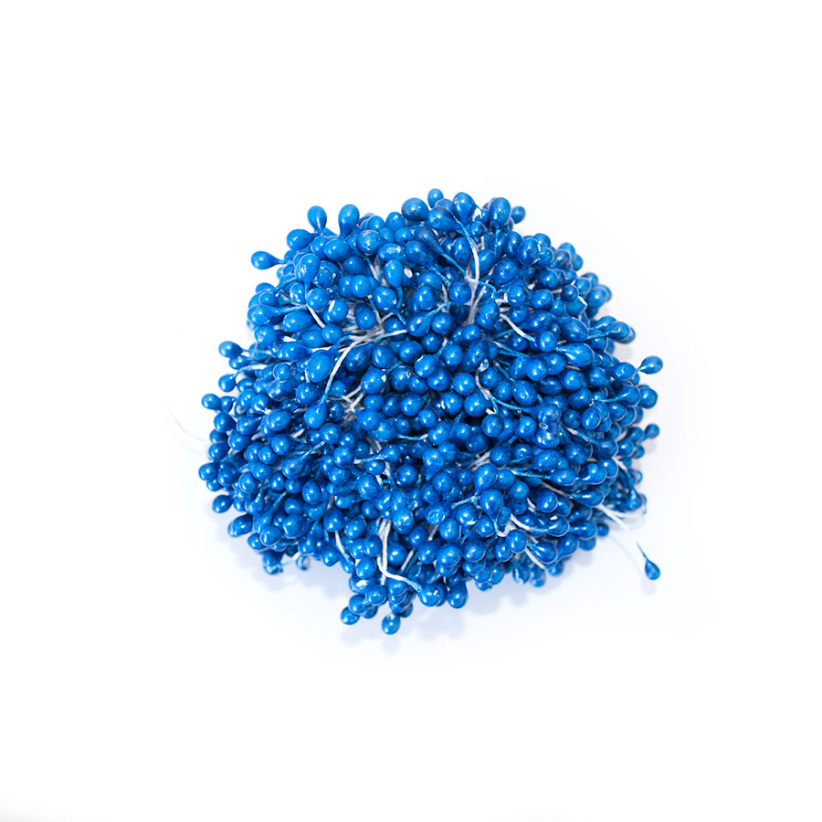 Staubblätter groß und glänzend Blau 20St - Fabrika Decoru