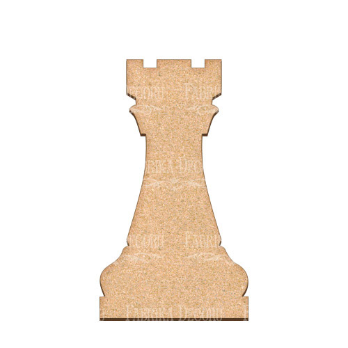  Art board Rook chess piece 10,5х20 cm
