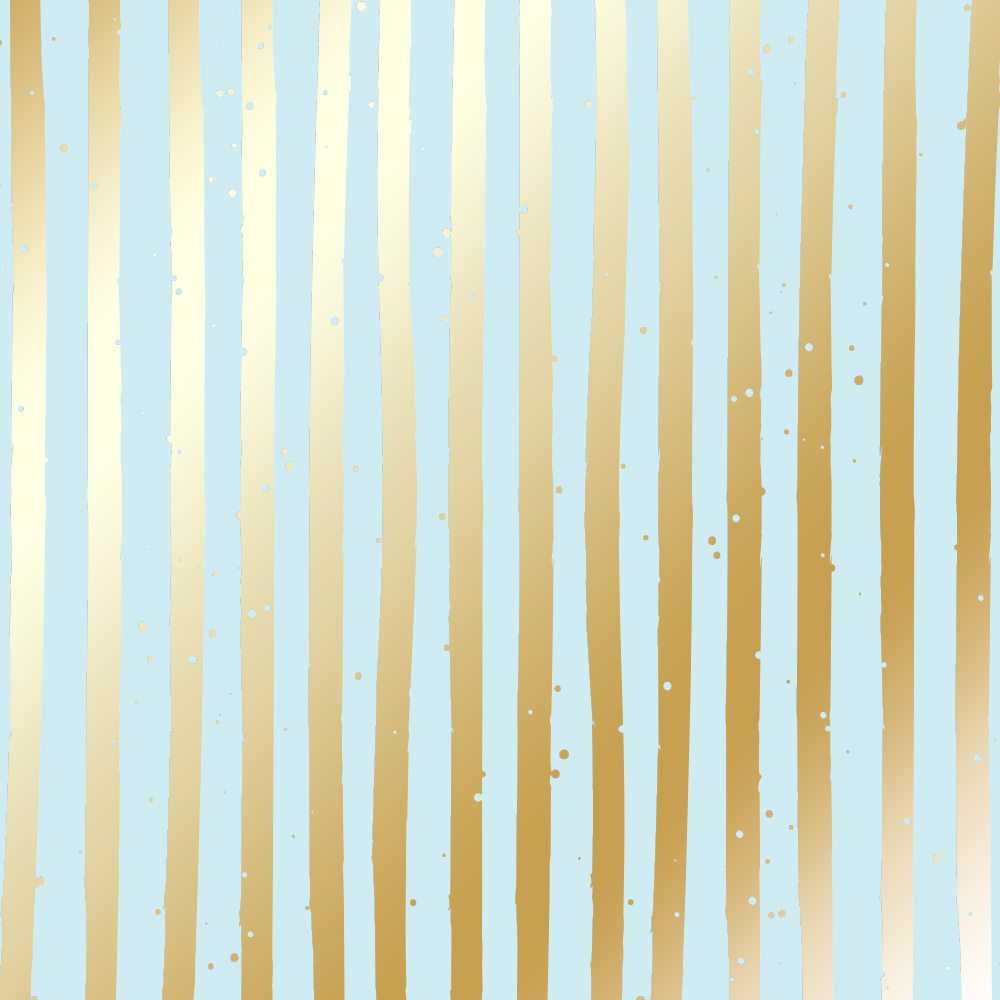 лист односторонней бумаги с фольгированием, дизайн golden stripes mint, 30,5см х 30,5 см
