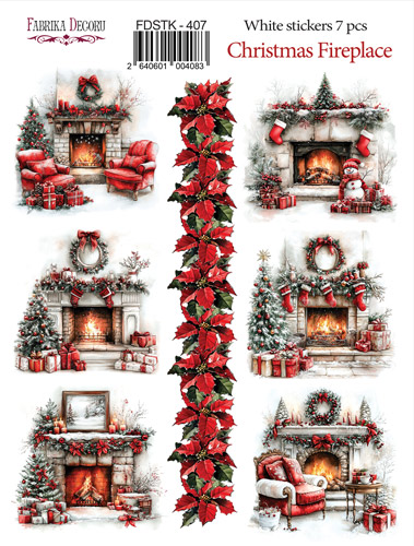 набор наклеек (стикеров) 5 шт, christmas, #407