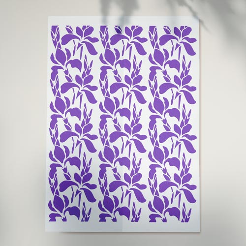 Stencil for crafts 15x20cm "Irises background" #295 - foto 1