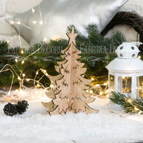 Rohling für Dekoration "Weihnachtsbaum-1" #111 - foto 1  - Fabrika Decoru