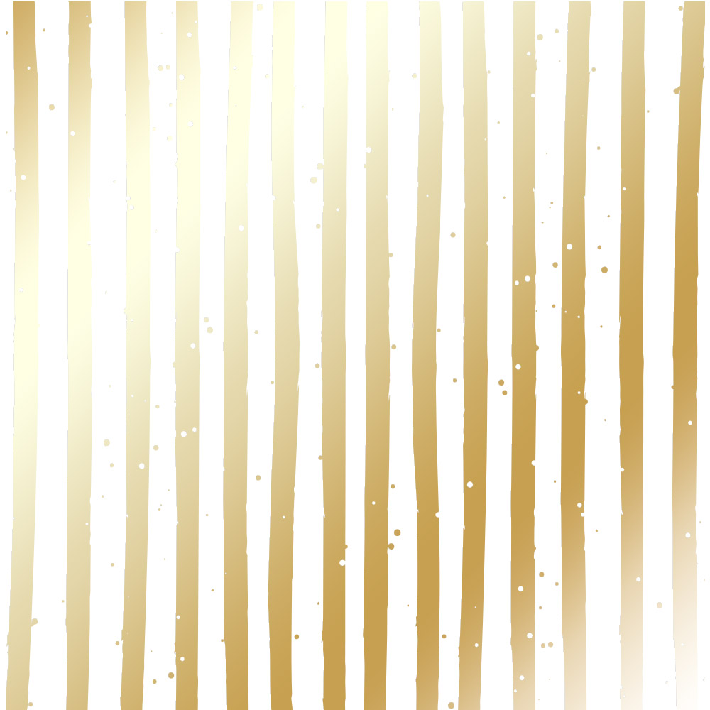 лист односторонней бумаги с фольгированием, дизайн golden stripes white, 30,5см х 30,5 см