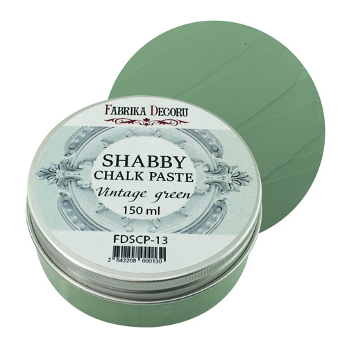 меловая паста shabby chalk paste винтажная зелень 150 мл фабрика декору