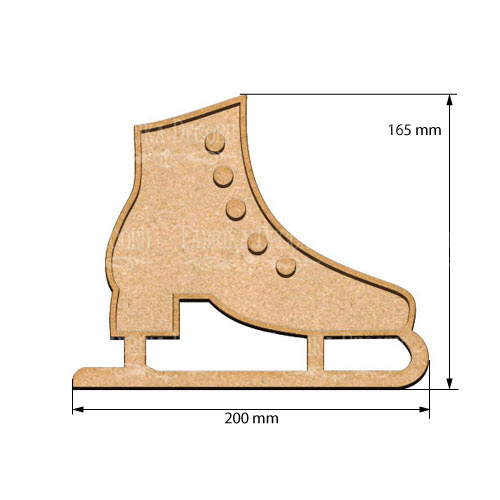 Kunstkarton Schlittschuh 20х16,5 cm - foto 0  - Fabrika Decoru