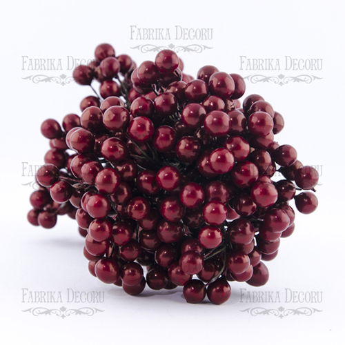 Set lacquer guelder rose berries mini Bordeaux 20pcs