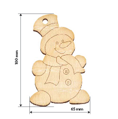 Figurine for painting and decorating #411 "Snowman 1" - foto 0