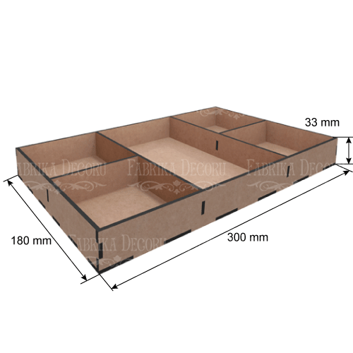 Mixbox-Organizer 5 Zellen, 18х30x3,3sm - foto 0  - Fabrika Decoru