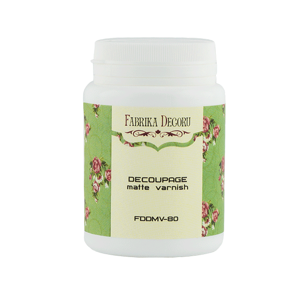 Decoupage matte finish varnish, 80ml, Fabrika Decoru