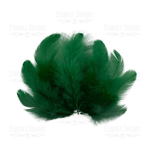набор перьев мини "темно-зеленые"