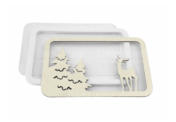 Shaker dimension set "Deer in the woods" 11.6x7.6 cm