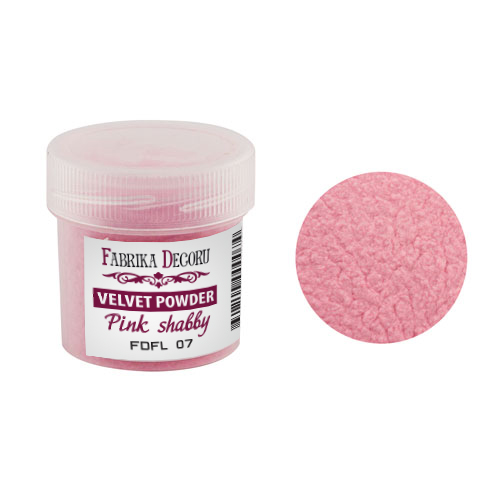 Samtpuder, Farbe Pink Shabby, 20 ml - Fabrika Decoru