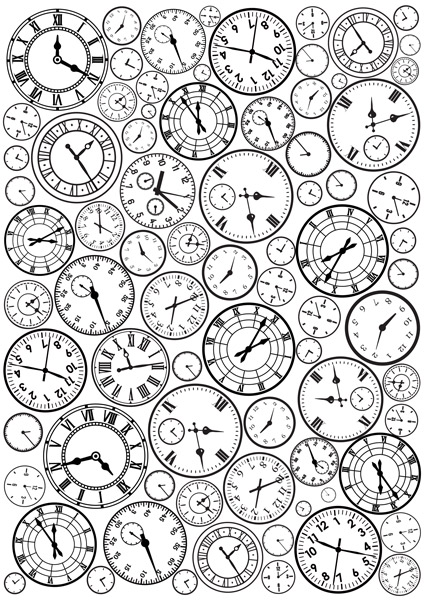 Overlay Clocks Hintergrund 21х29,7 сm - Fabrika Decoru