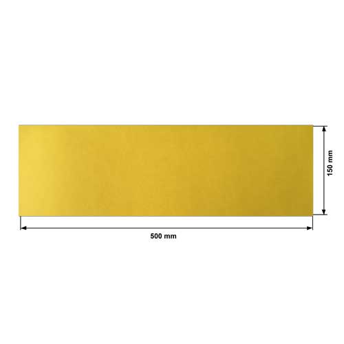 Piece of PU leather Yellow, size 50cm x 15cm - foto 0