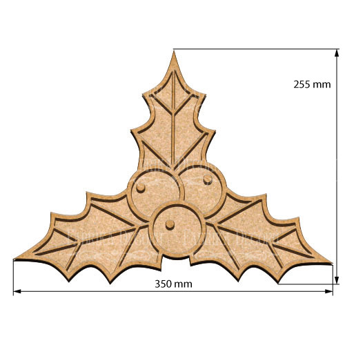 Kunstkarton Stechpalmenzweig 35х25,5 cm - foto 0  - Fabrika Decoru