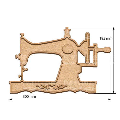 Kunstkarton Nähmaschine 30х19,5 cm - foto 0  - Fabrika Decoru