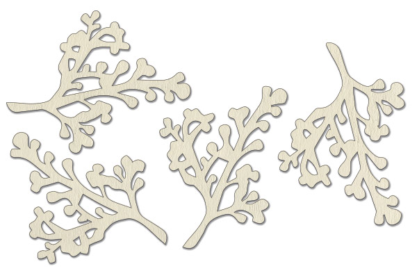 Chipboard embellishments set, "Twigs 2 maxi" #100