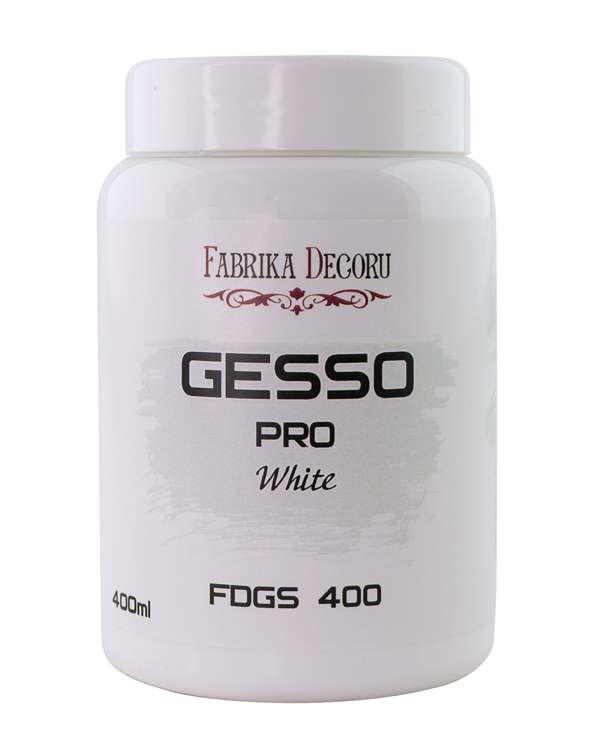 Biały grunt akrylowy gesso, 400ml - Fabrika Decoru