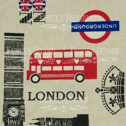 Fabric cut piece 35X75 London  