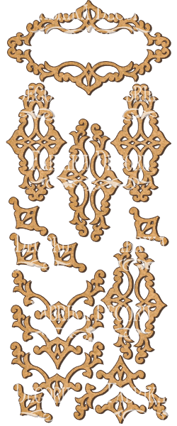 set of mdf ornaments for decoration #79