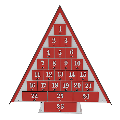 Адвент календар Ялинка на 25 днів з об'ємними цифрами, DIY конструктор - фото 0