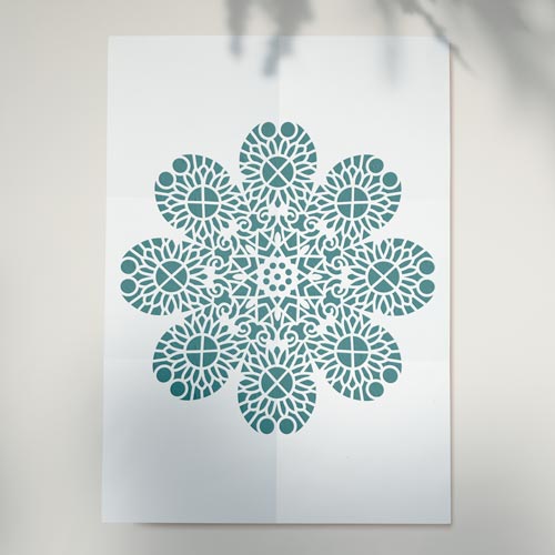 Stencil reusable, 15x20cm Openwork napkin, #406 - foto 0