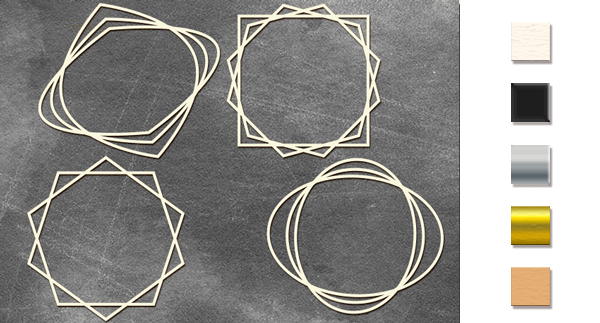 Spanplatten-Set "Rahmen - Geometrie 2" #378 - Fabrika Decoru