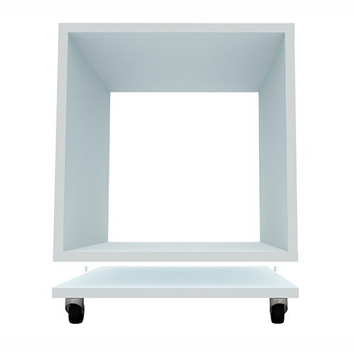Mobilna platforma do szafek, 400 x 400 x 16mm, kolor Biały - foto 0  - Fabrika Decoru
