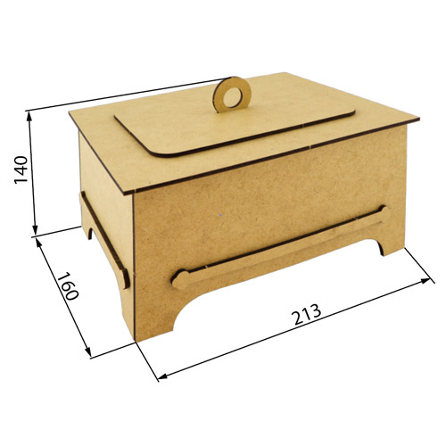 Box for accessories and jewelry, 213х160х140 mm, DIY kit #372 - foto 2