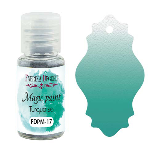 Sucha farba Magic paint Turkusowa, 15 ml - Fabrika Decoru