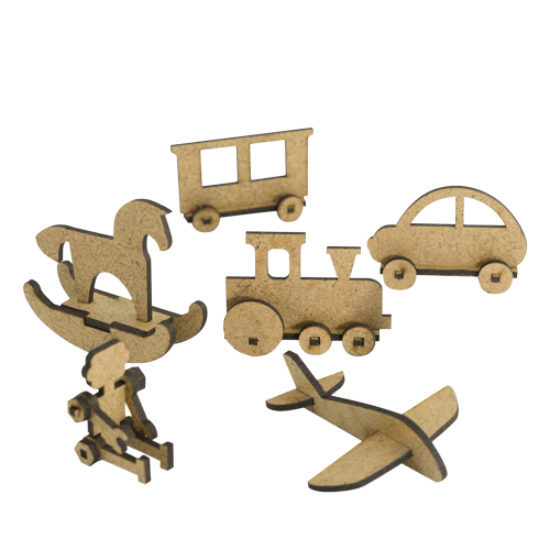 Figurki 3D do dekoracji domków dla lalek lub shadow boxów, Zestaw #59 - Fabrika Decoru