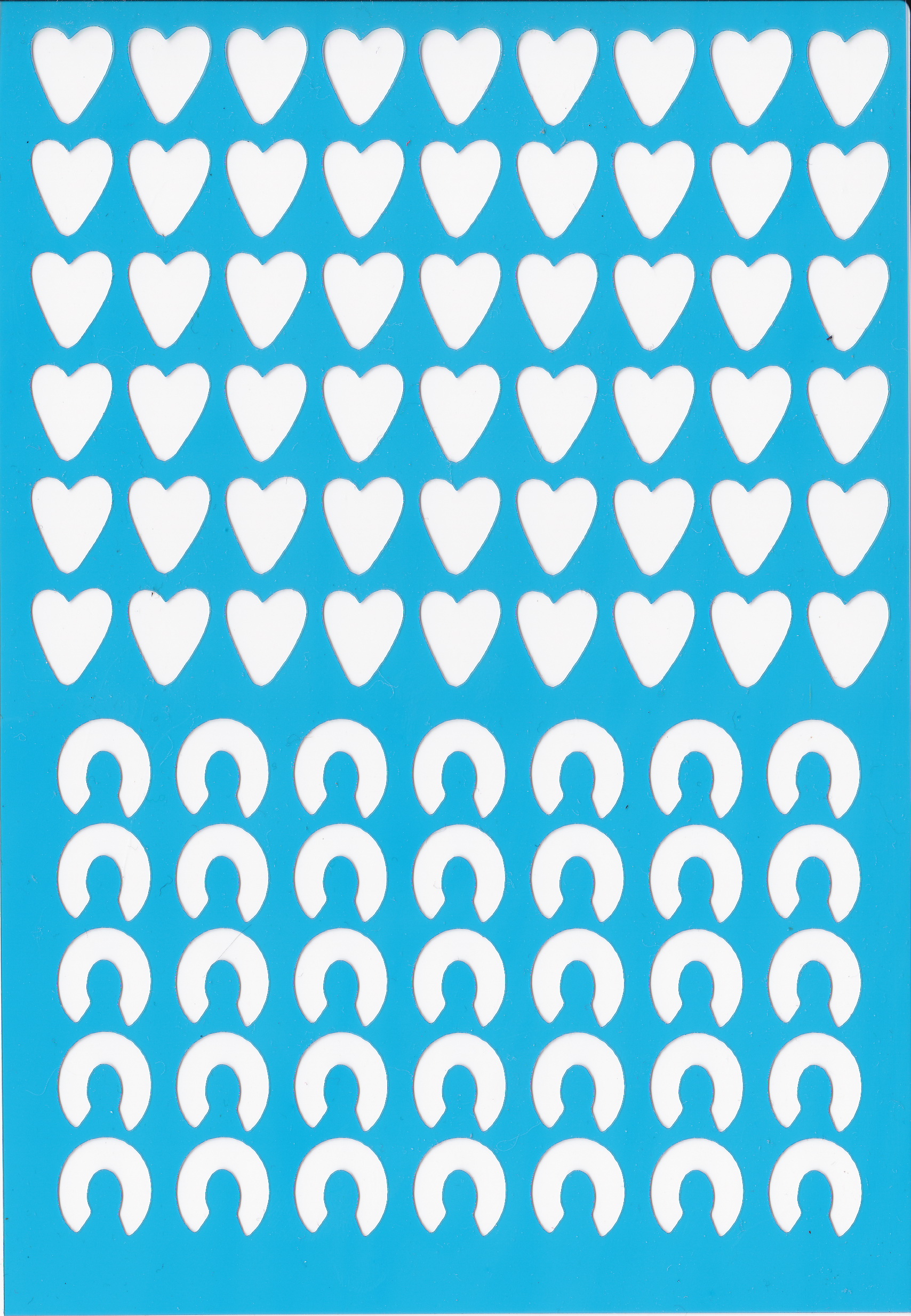 Stencil for crafts 15x20cm "Hearts 1" #025