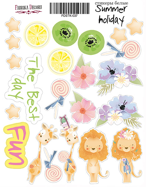 Kit of stickers #037, "Summer holiday-1"