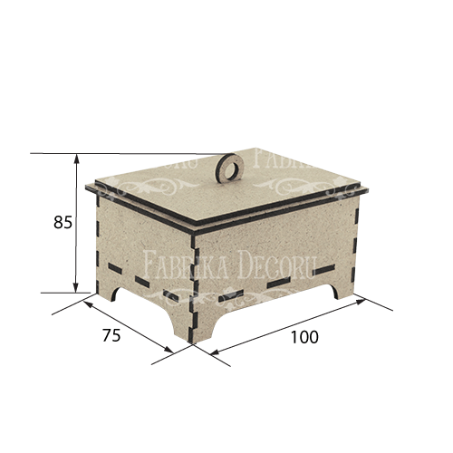 Box for accessories and jewelry, 100х75х85mm, DIY kit #039 - foto 0