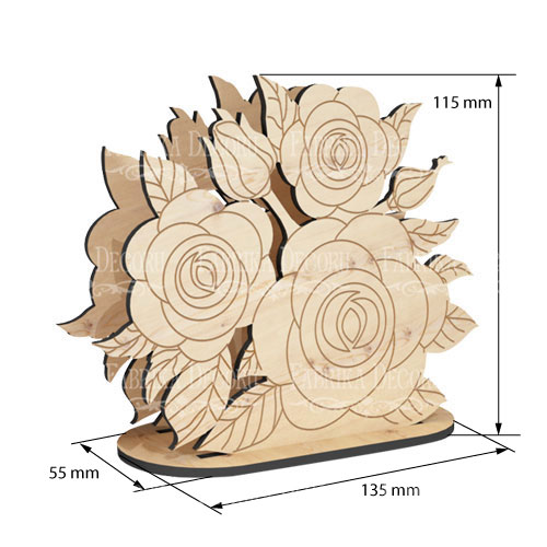 Napkin holder "Roses" #298 - foto 0