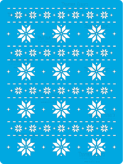 Stencil for crafts 15x20cm "Christmas pattern" #175