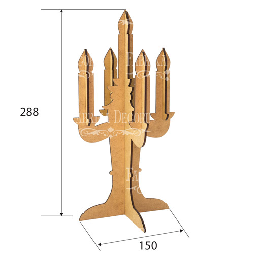 Blank for decoration Classic candelabrum for 5 candles #326 - foto 0