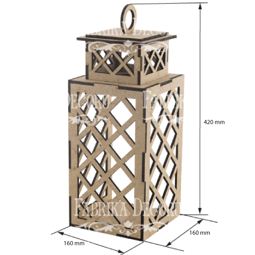 Decorative lantern Lattice, size L, #070 - foto 1