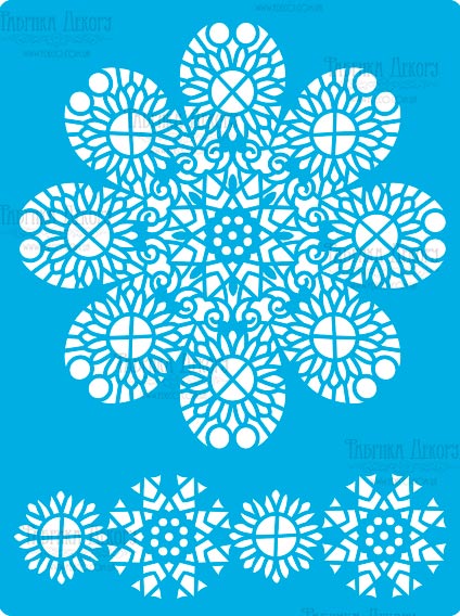 Stencil reusable, 15x20cm Openwork napkin, #406